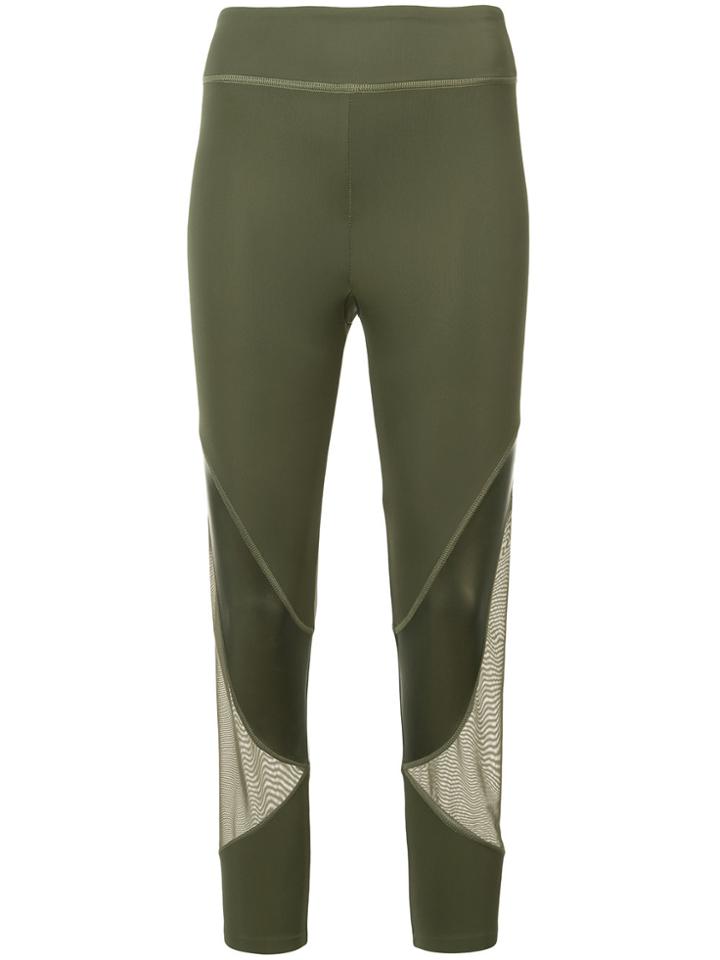 Cushnie Et Ochs Amelle Metallic Leggings - Green