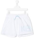 Kenzo Kids Logo Print Shorts - White