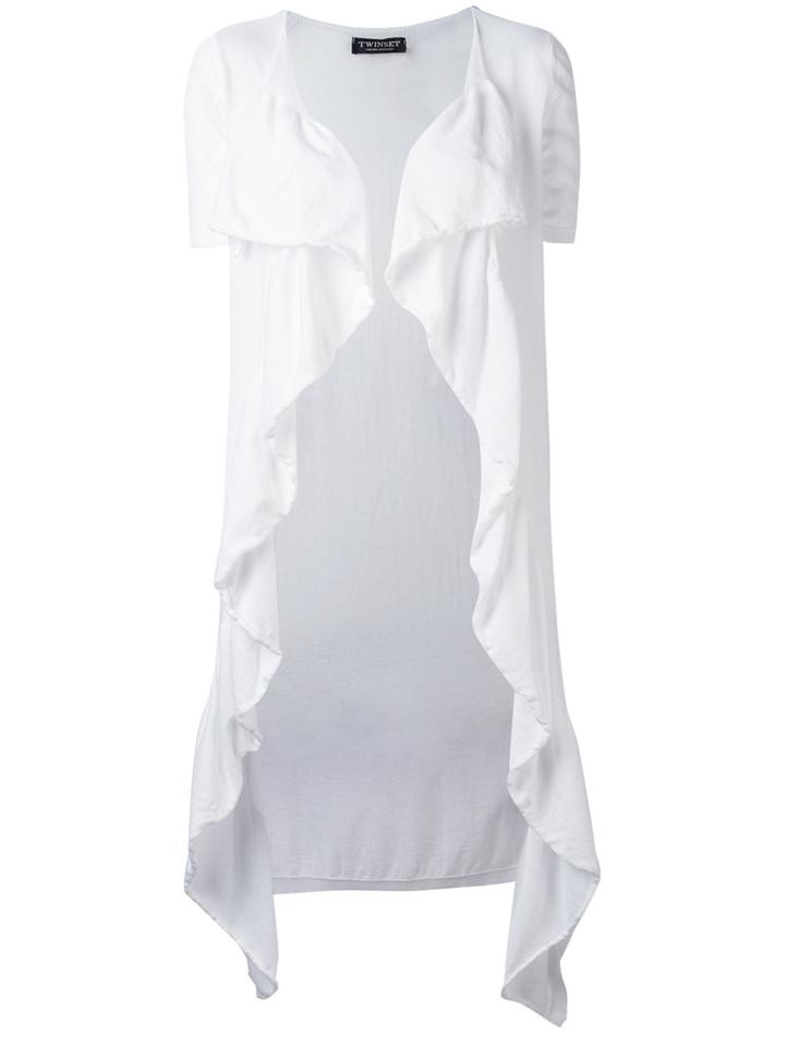 Twin-set - Short Sleeve Cardigan - Women - Cotton - S, Women's, White, Cotton