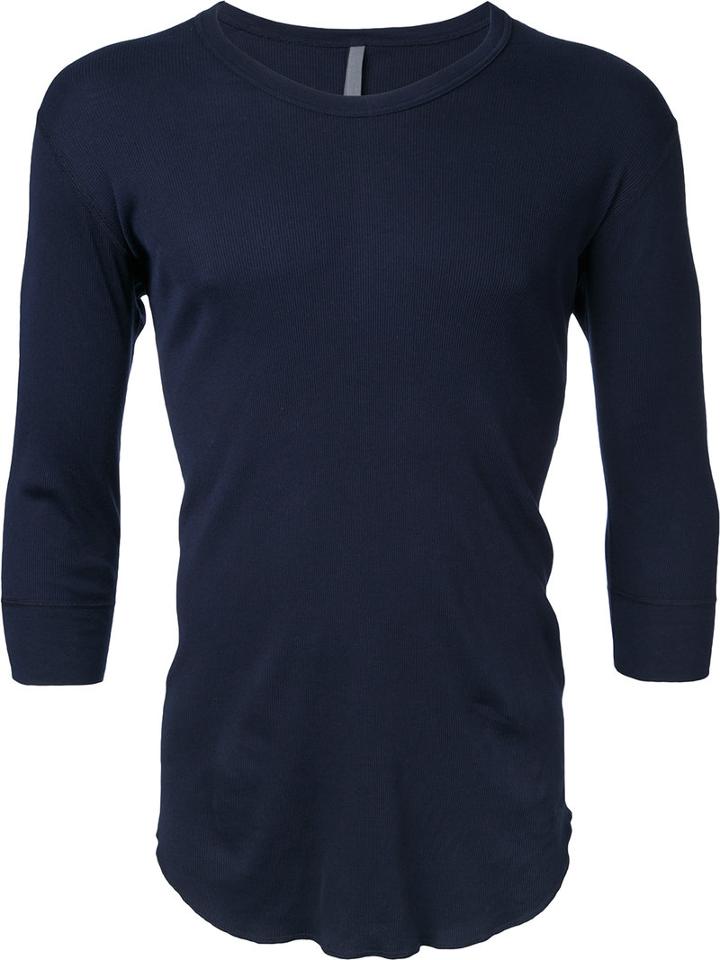 Kazuyuki Kumagai Three-quarter Sleeve T-shirt, Men's, Size: 2, Blue, Cotton