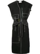 Ports 1961 Structured Dress With Stitching - Black