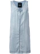 Diesel - Ring Detail Dress - Women - Lyocell - Xs, Blue, Lyocell