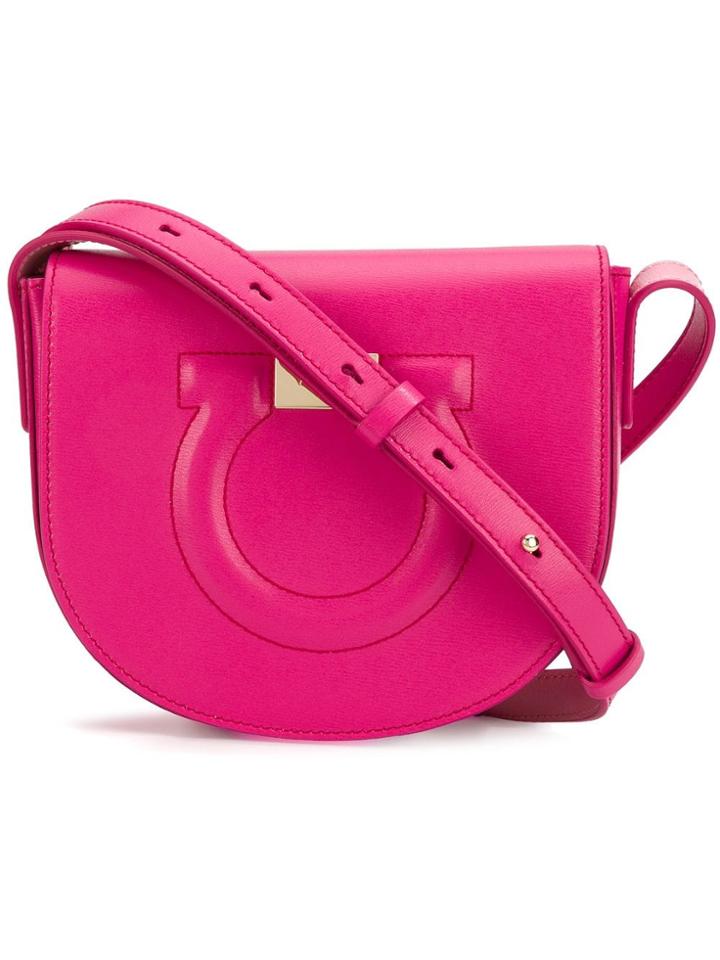 Salvatore Ferragamo Gancio City Shoulder Bag - Pink