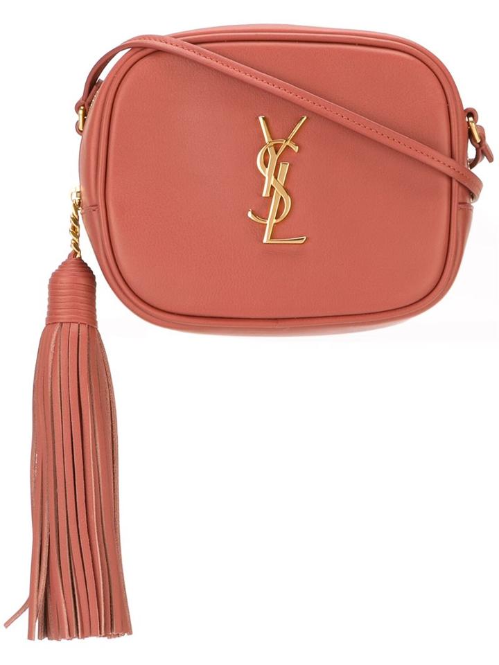Saint Laurent 'monogram Blogger' Crossbody Bag, Women's, Pink/purple