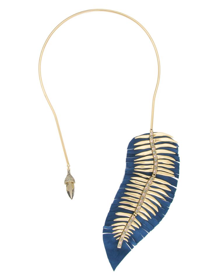 Camila Klein Conceito Suede Panel Necklace - Metallic