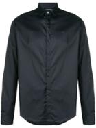 Emporio Armani Contrast Stripe Slim-fit Shirt - Grey