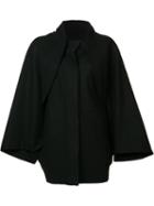 Issey Miyake Oversized Jacket, Women's, Size: 2, Black, Polyester/nylon