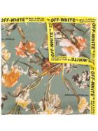Off-white Floral Print Scarf - Green