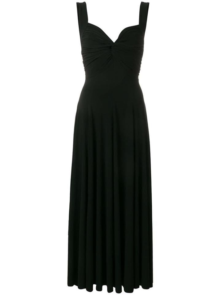 Norma Kamali Pleated Flare Dress - Black