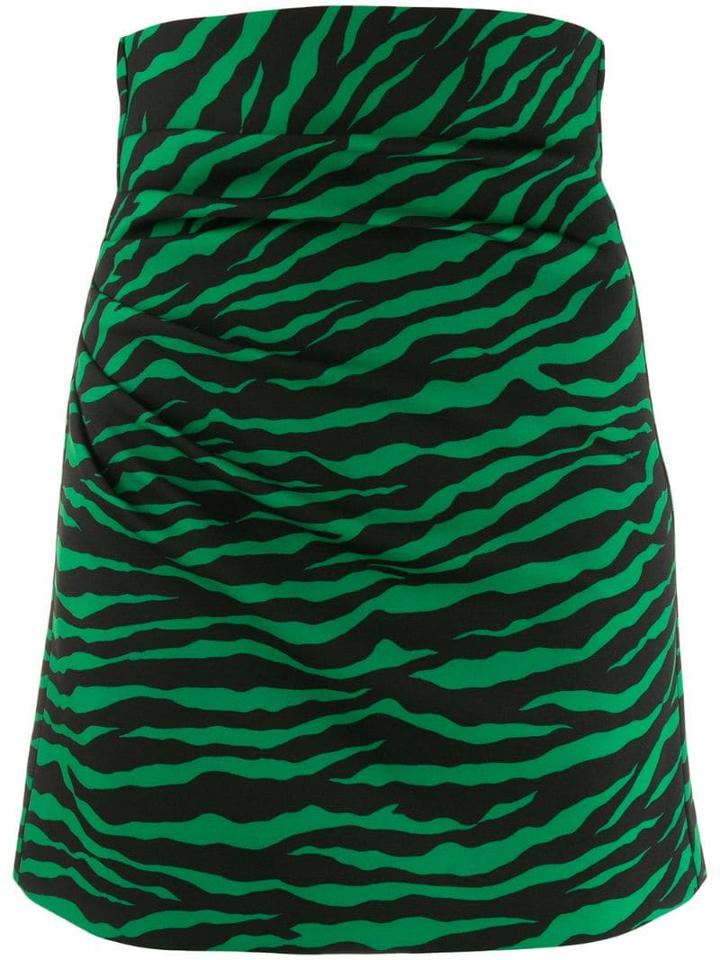 P.a.r.o.s.h. Printed High Waisted Skirt - Black