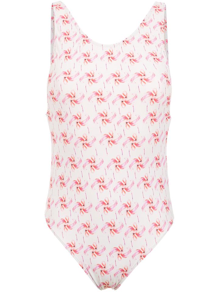 Olympiah Flamingo Printed Swimsuit - Pink & Purple