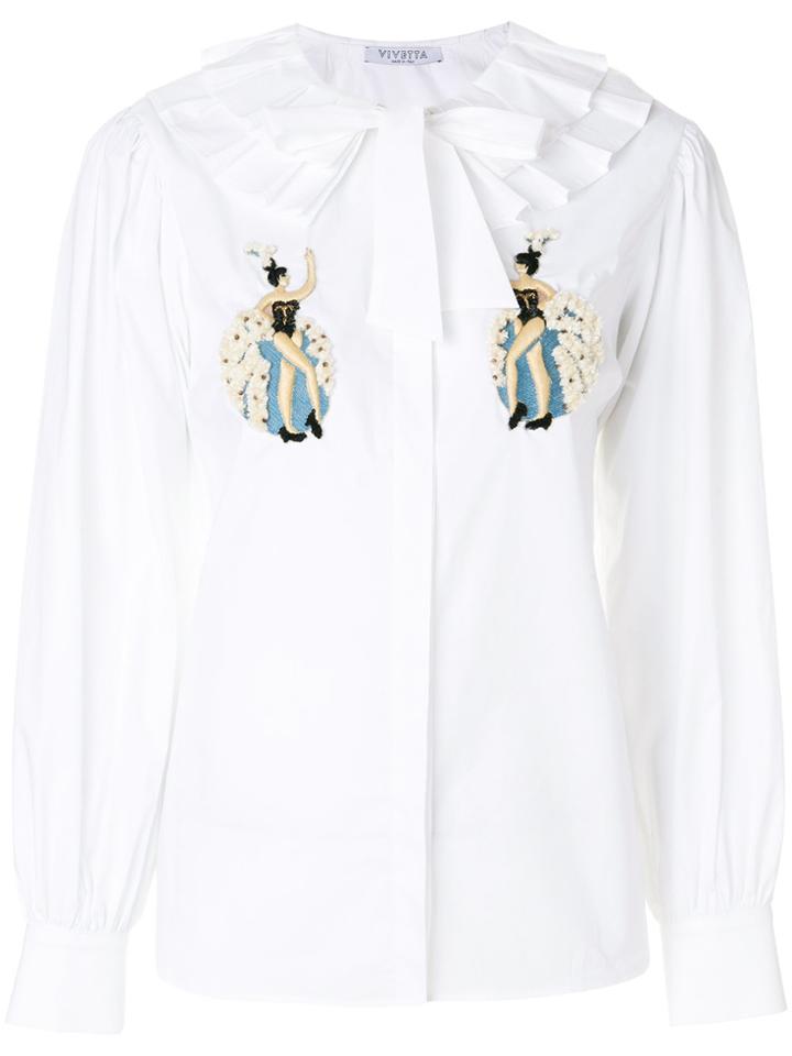 Vivetta Embroidered Ballerina Shirt - White