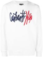 Carhartt Logo Print Sweatshirt, Men's, Size: Medium, White, Cotton