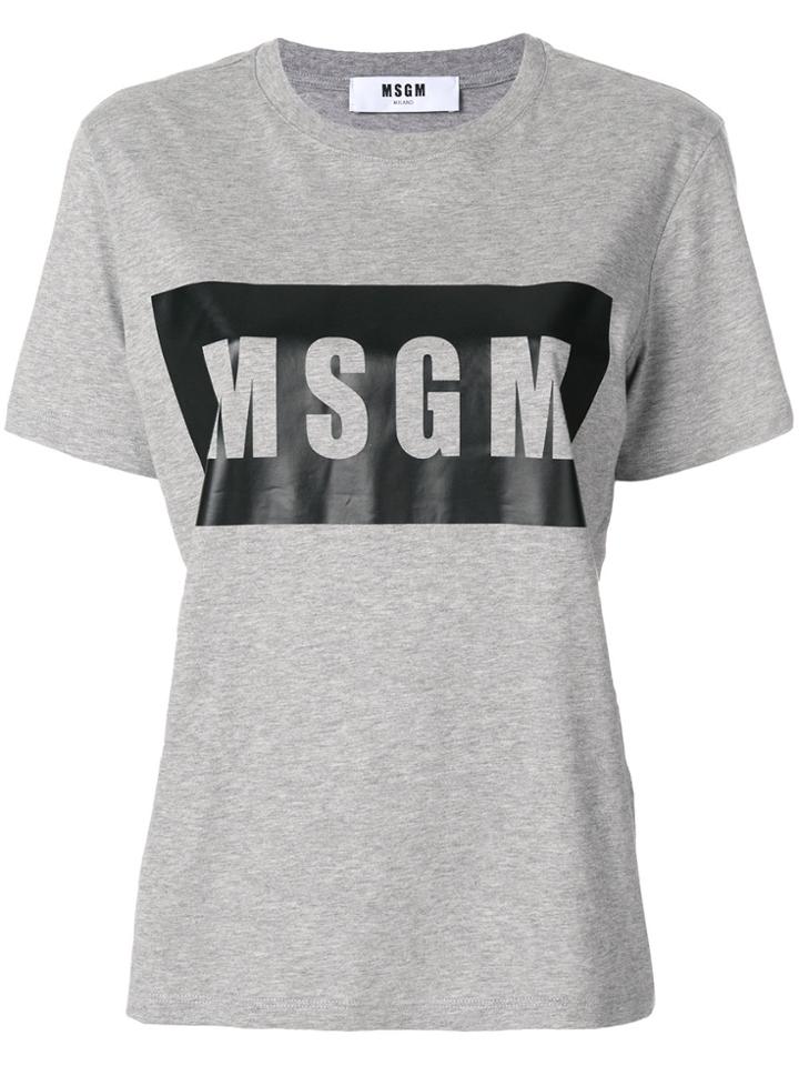 Msgm Branded T-shirt - Grey