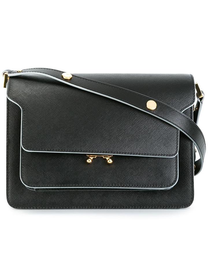 Marni Trunk Shoulder Bag, Women's, Black, Leather