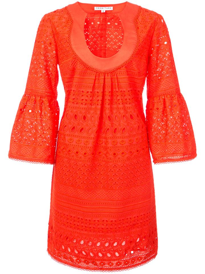 Trina Turk Flared-sleeve Mini Dress