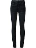 Off-white Wax Coating Skinny Jeans - Black