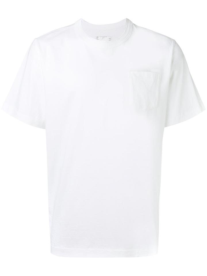 Sacai Plain T-shirt, Men's, Size: 3, White, Cotton