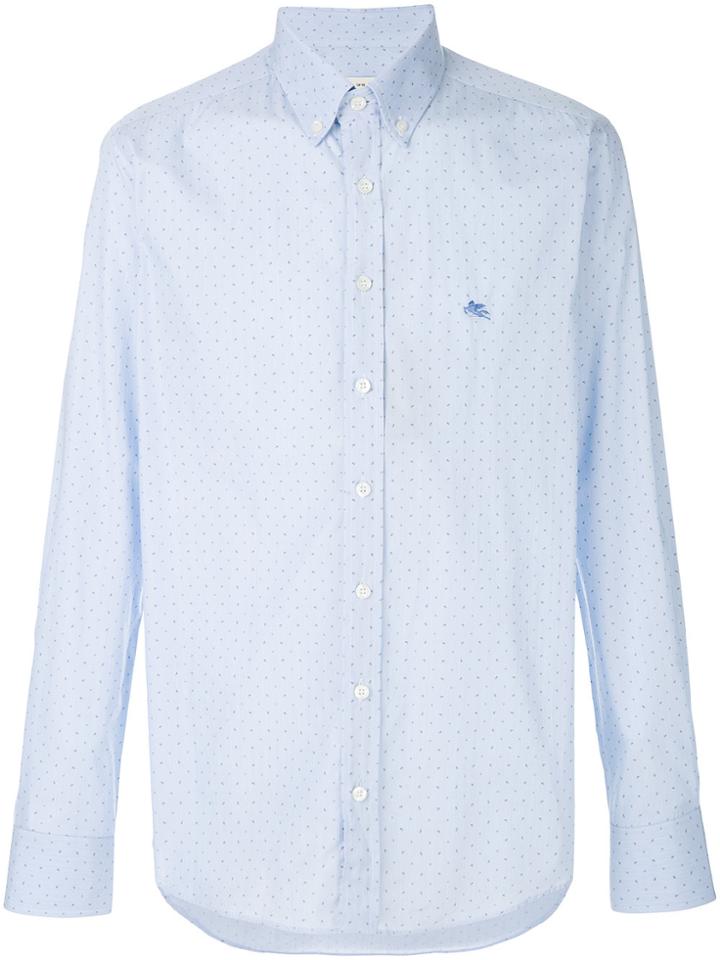 Etro Patterned Button Down Shirt - Blue