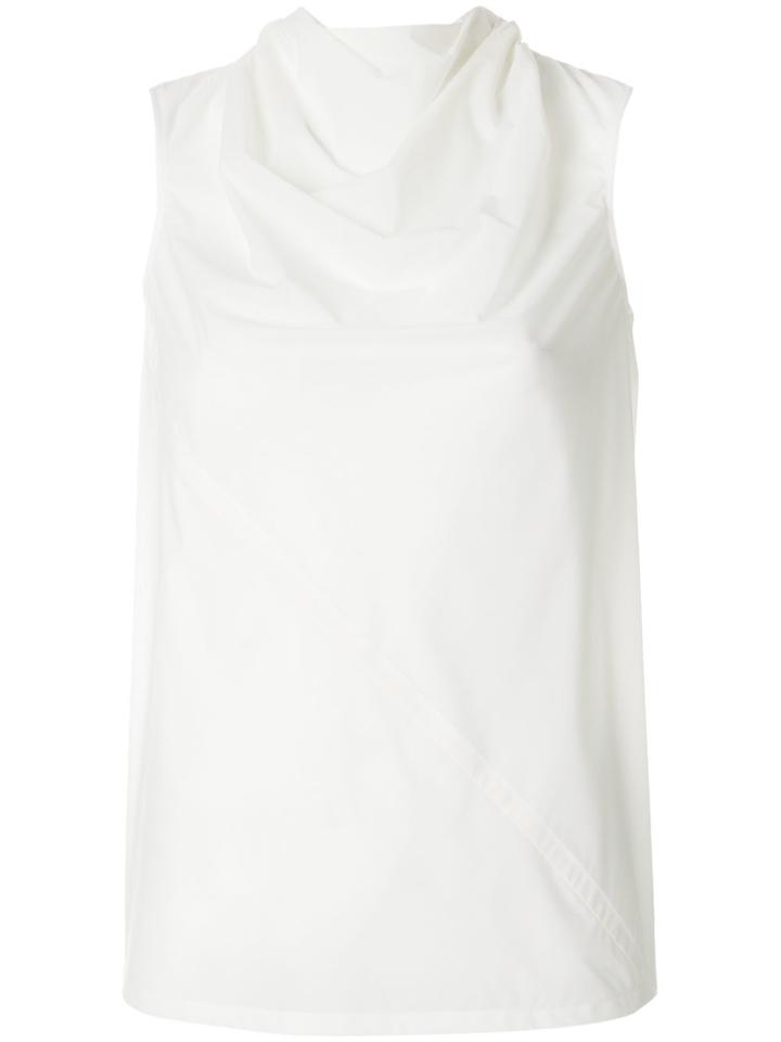 Rick Owens Bonnie High Neck Vest - White
