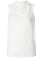 Rick Owens Bonnie High Neck Vest - White