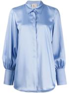 L'autre Chose Billowing-sleeves Shirt - Blue