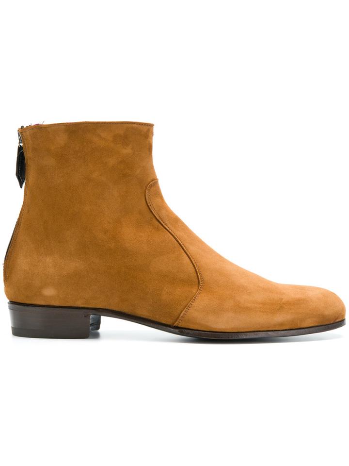 Lidfort Rear Zip Ankle Boots - Nude & Neutrals