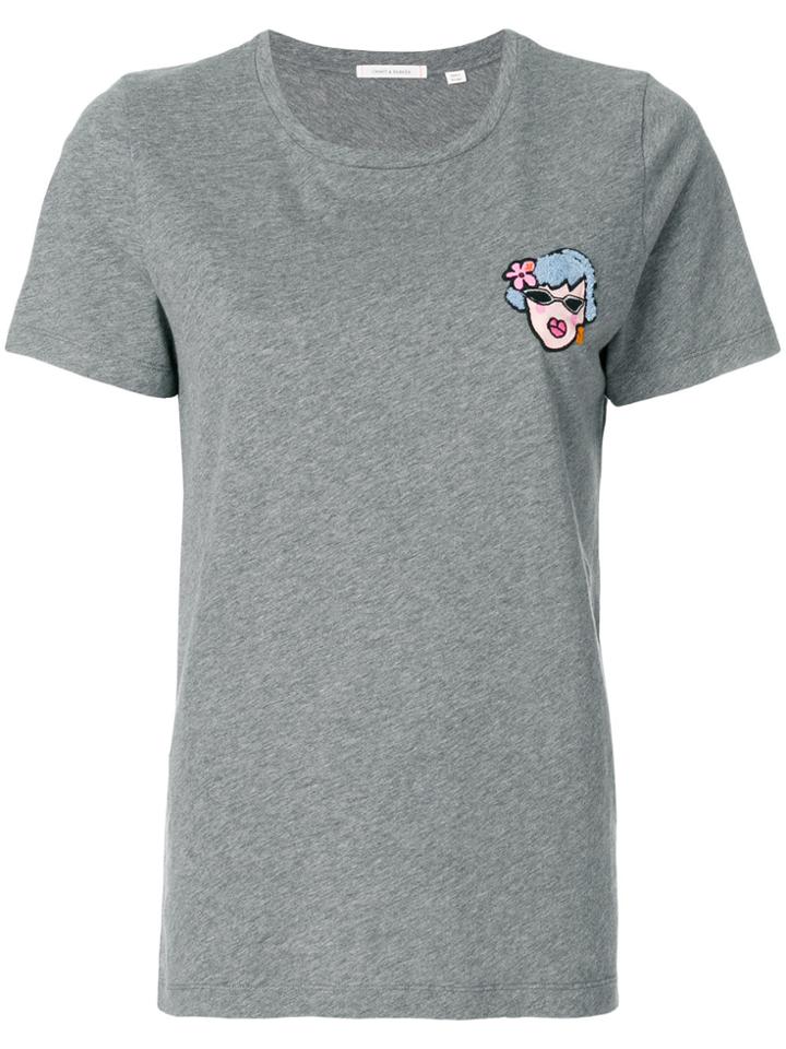 Chinti & Parker Striped Cartoon T-shirt - White