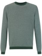 Emporio Armani Geometric Pattern Sweater - Green