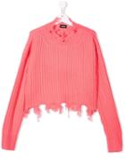Diesel Kids Raw Edge Jumper - Pink