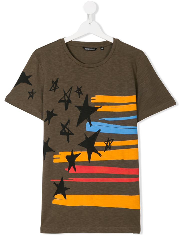 Antony Morato Stripes And Stars T-shirt - Green
