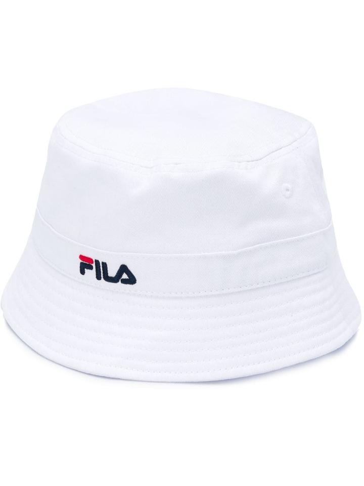 Fila Embroidered Logo Bucket Hat - White