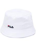 Fila Embroidered Logo Bucket Hat - White