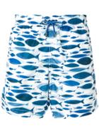 Ermenegildo Zegna Fish Pattern Swim Shorts - Blue