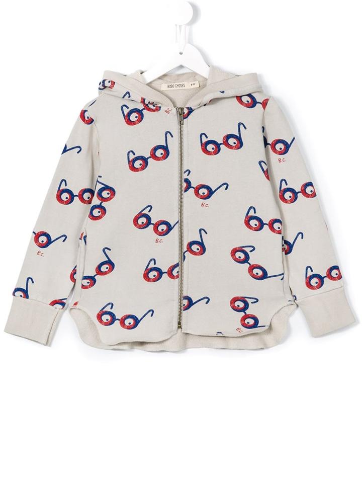 Bobo Choses Glasses Print Hoodies, Boy's, Size: 9 Yrs, Grey