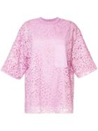 Tibi Loose-fit Lace T-shirt - Pink