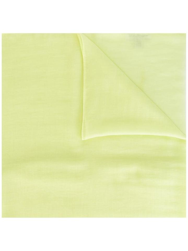 Salvatore Ferragamo Large Frayed Stole, Women's, Green, Cashmere