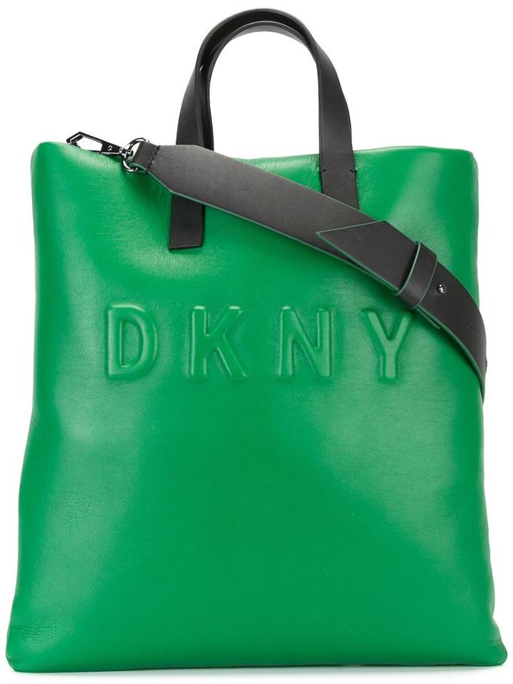Dkny Embossed Logo Tote, Women's, Green