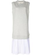 Mm6 Maison Margiela - Layered Tank Dress - Women - Cotton - S, Grey, Cotton