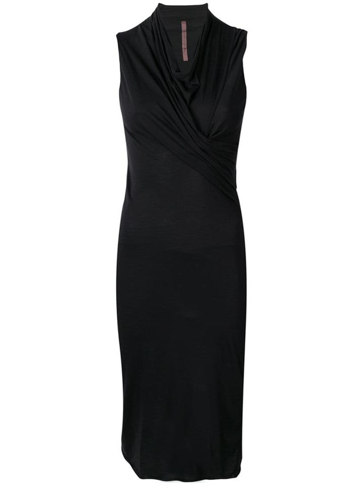 Rick Owens Lilies Fitted Midi Dress - Black