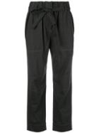 Brunello Cucinelli Cropped Denim-look Trousers - Grey