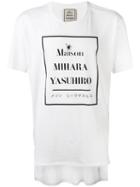 Maison Mihara Yasuhiro Logo-print T-shirt, Men's, Size: 52, White, Cotton