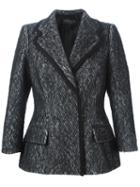 Giambattista Valli Chain Knit Style Blazer, Women's, Size: 46, Black, Silk/cotton/virgin Wool