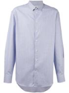 Armani Collezioni Plain Shirt, Men's, Size: 38, Blue, Cotton