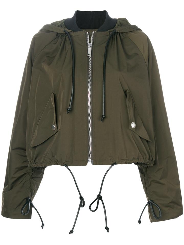 Sportmax Zip Up Hooded Jacket - Green