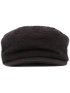 Devoa Textured Hat, Men's, Size: 58, Black, Silk/linen/flax/polyester