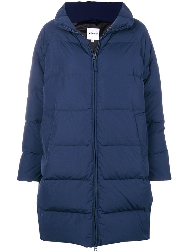 Aspesi Oversized Puffer Coat - Blue