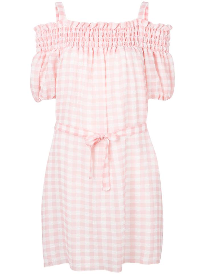Boutique Moschino Check Shirt Dress - Pink & Purple