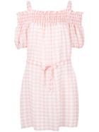 Boutique Moschino Check Shirt Dress - Pink & Purple