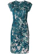 M Missoni - Patterned Cap Sleeve Mini Dress - Women - Polyamide - 42, Blue, Polyamide